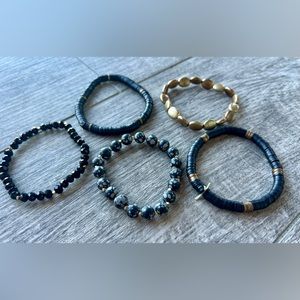 Set of 5 beaded bracelets